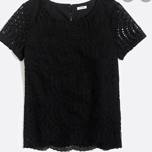 𝅺J Crew Short Sleeved Lace NWT Top Size 4